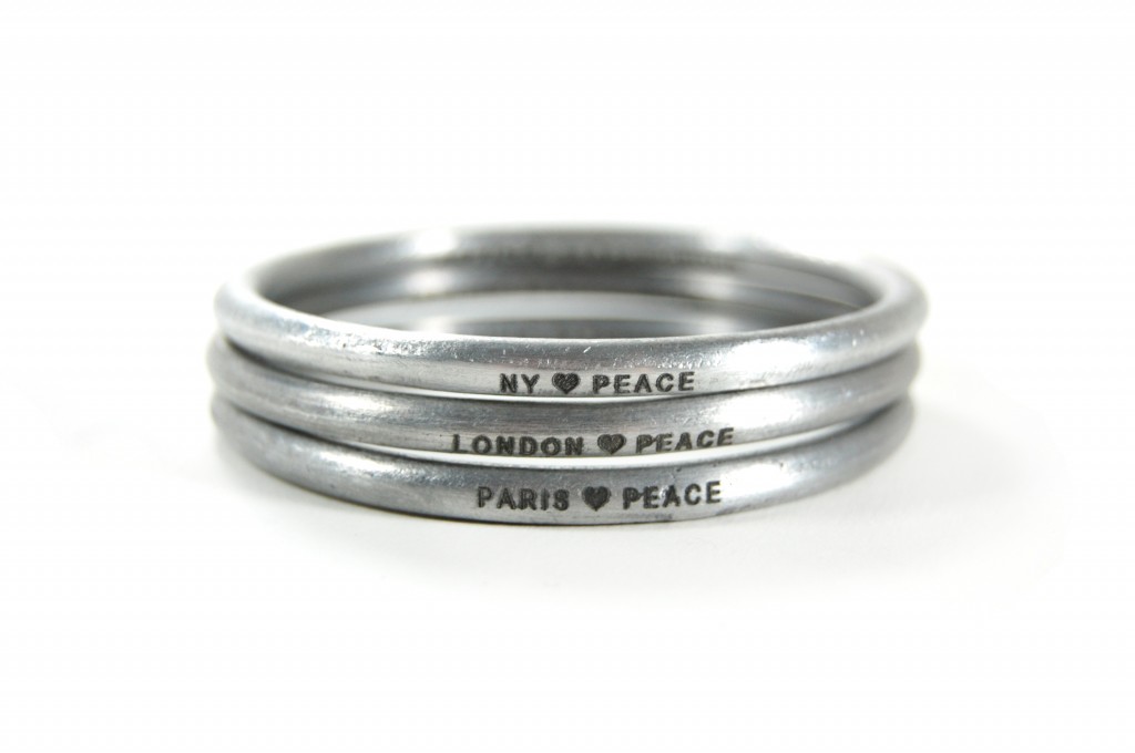 B bangle heartpeace NY LONDON PARIS