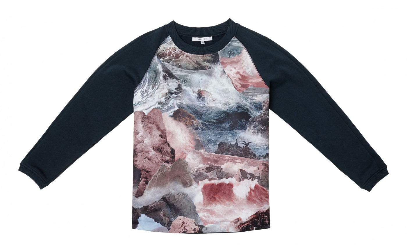 735TS11_0_0099_CARVEN_STORM PRINT SATIN SWEATSHIRT copy