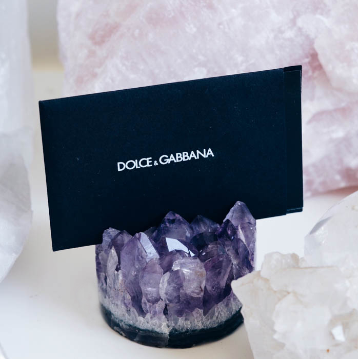 Amethyst Crystal Card Holder Couturing Com