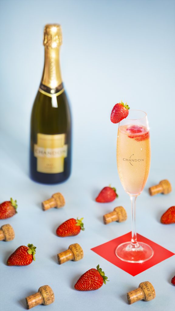 Pink & Gold Chandon Cocktail