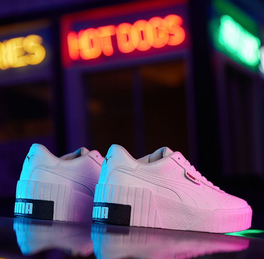 puma cali wedge black